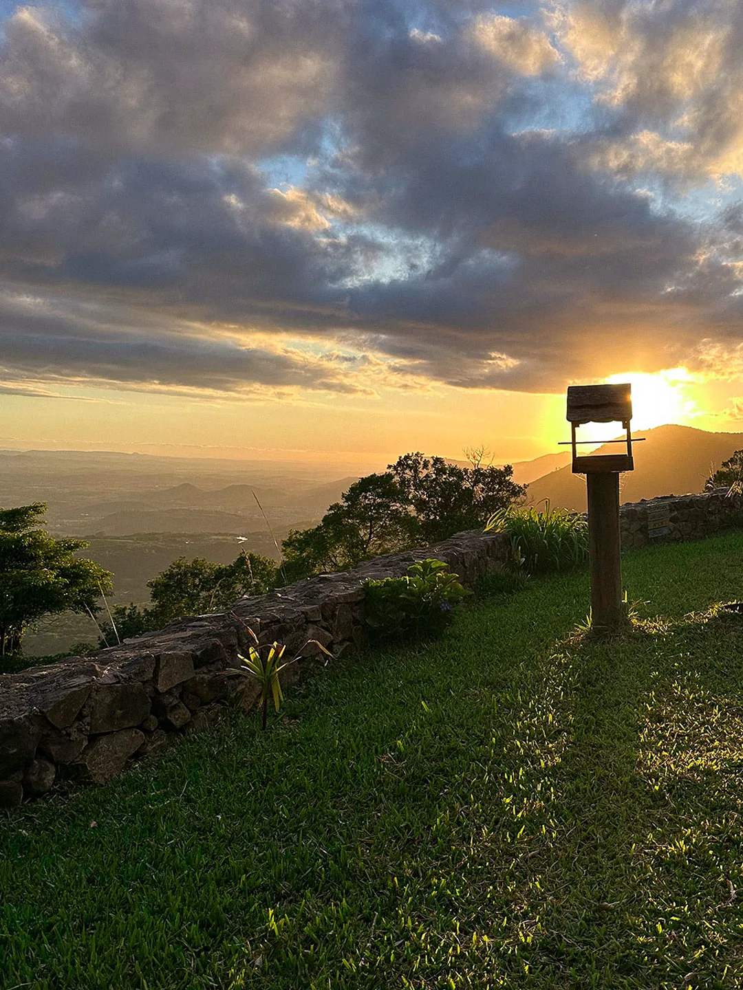 Vista do mirante ao pôr do sol